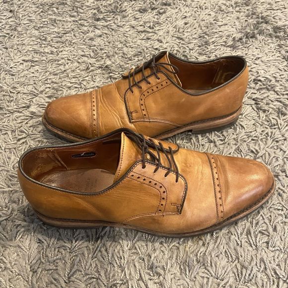 Allen Edmonds Clifton Walnut Brown Leather Cap Toe Oxfords Shoes Men’s 9.5 D main image 4